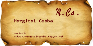 Margitai Csaba névjegykártya