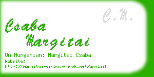 csaba margitai business card
